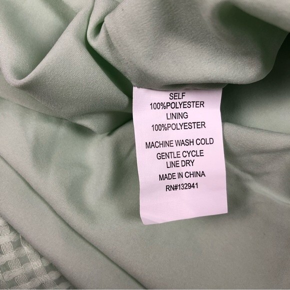 Revolve Amanda Uprichard Westerly Gingham Checked Dress Hypermint Green Large - Picture 9 of 12